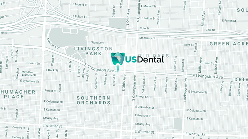 Mapa de US Dental en Ohio